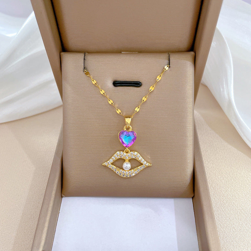 Banquet Wedding Necklace Women's Clavicle Chain, Titanium Steel