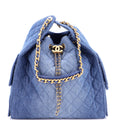 Denim Dreams Luxe Chanel Pre-Loved 25 Hobo Bag Quilted Denim Medium, Blue