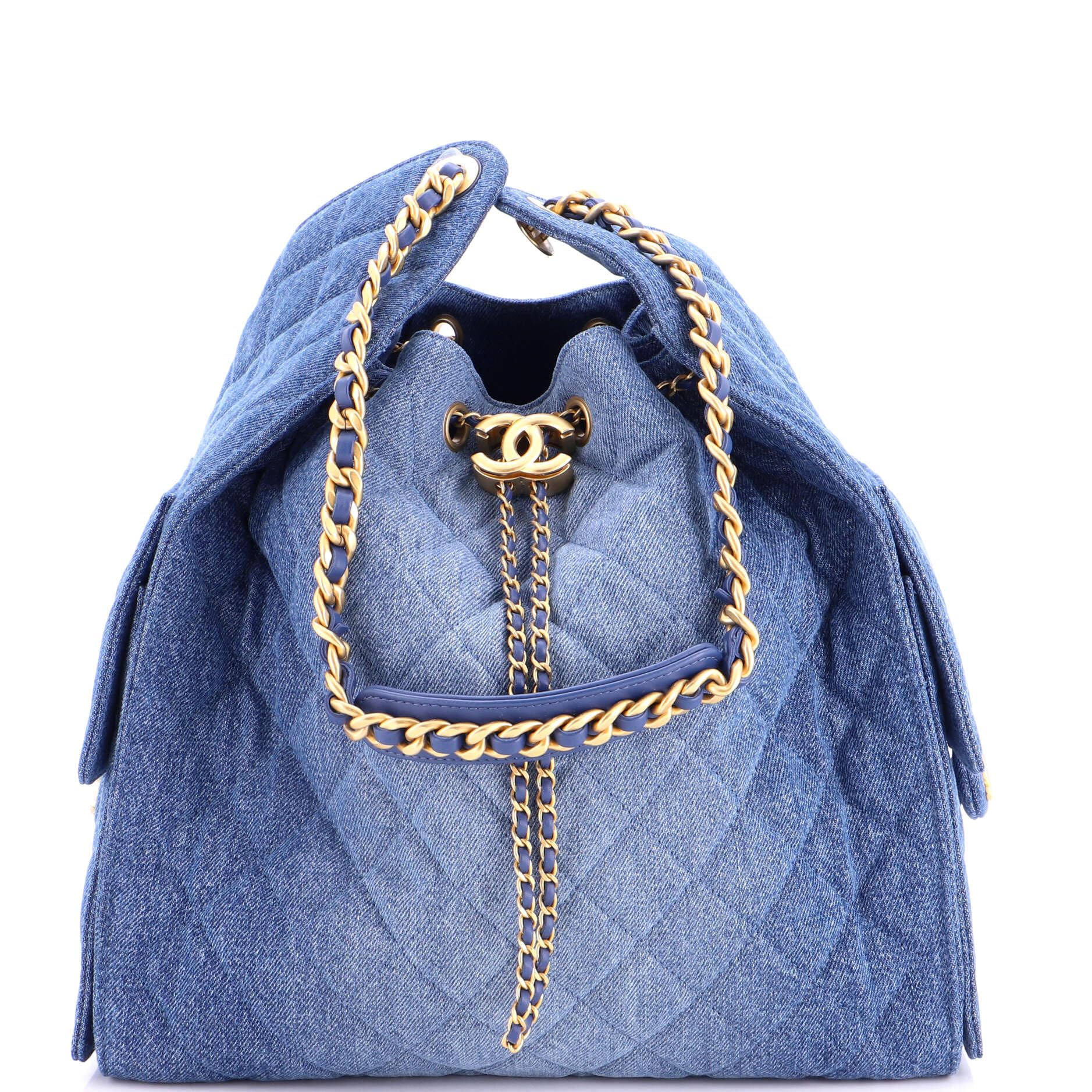 Denim Dreams Luxe Chanel Pre-Loved 25 Hobo Bag Quilted Denim Medium, Blue