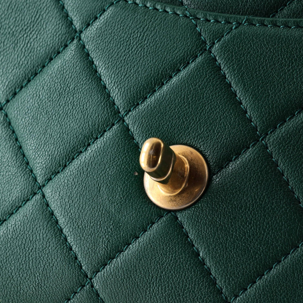 Mini but Mighty Chic Chanel Pre-Loved Chain Infinity Top Handle Bag Mini, Green