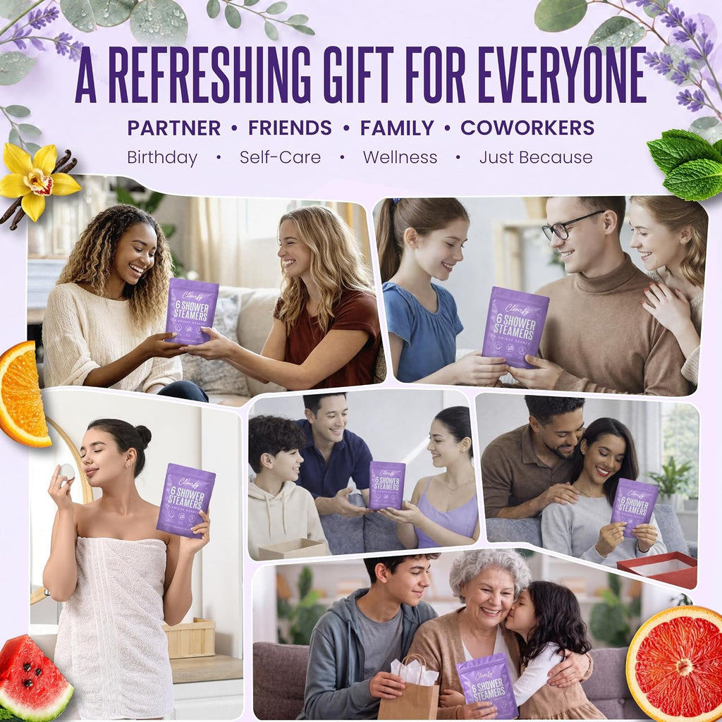 Cleverfy Shower Steamers Spa Gift Set (6)