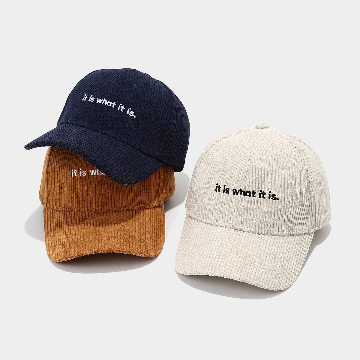 Stylish Letter-print Corduroy Baseball Cap For Couples