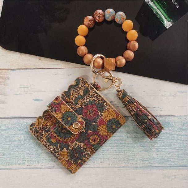 Silicone Bracelet Card Holder Coin Purse With Print