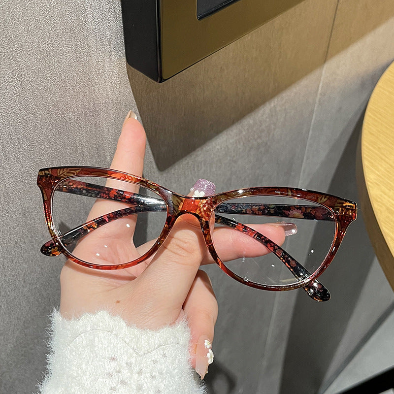 Cat's Eye Plain Glasses Summer Dopamine Decoration Anti-blue Light