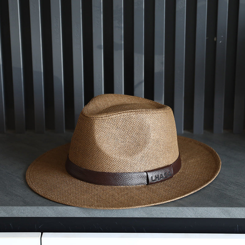 British-style Straw Sun Hat For Men Perfect For The Beach