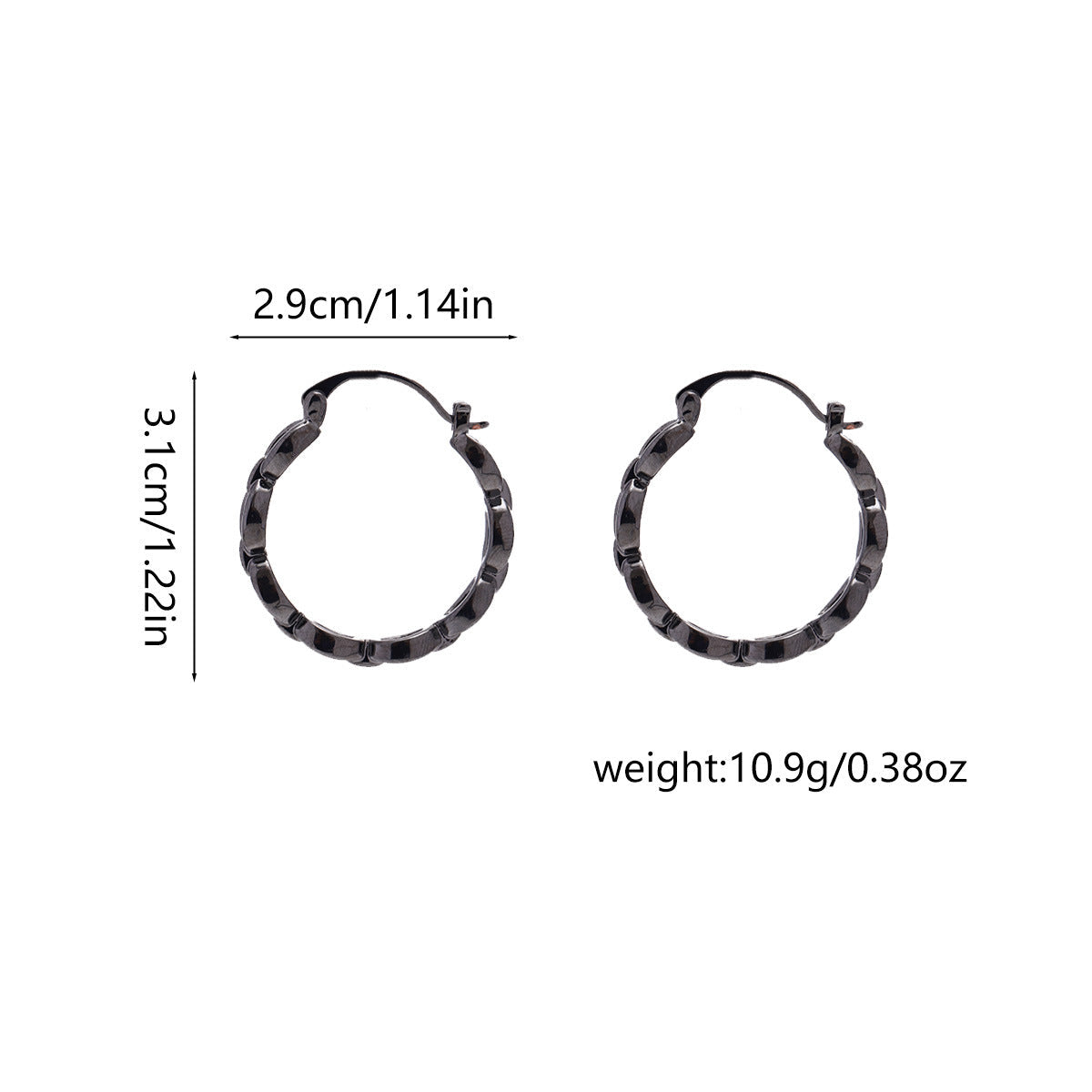 Sweet And Cool Classic Threaded Plain Hoop Earrings For Women, Ins-Style Simple And High-End Elegant Ear Clips, Light Luxury Niche Autumn And Winter Earrings