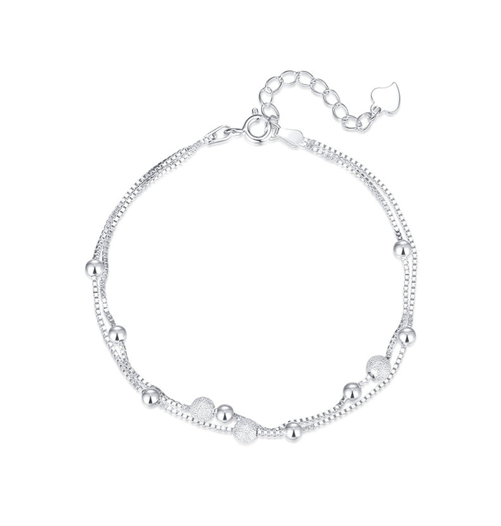 Brilliant Milky Way Bracelet Female Silver S925 Double Layer