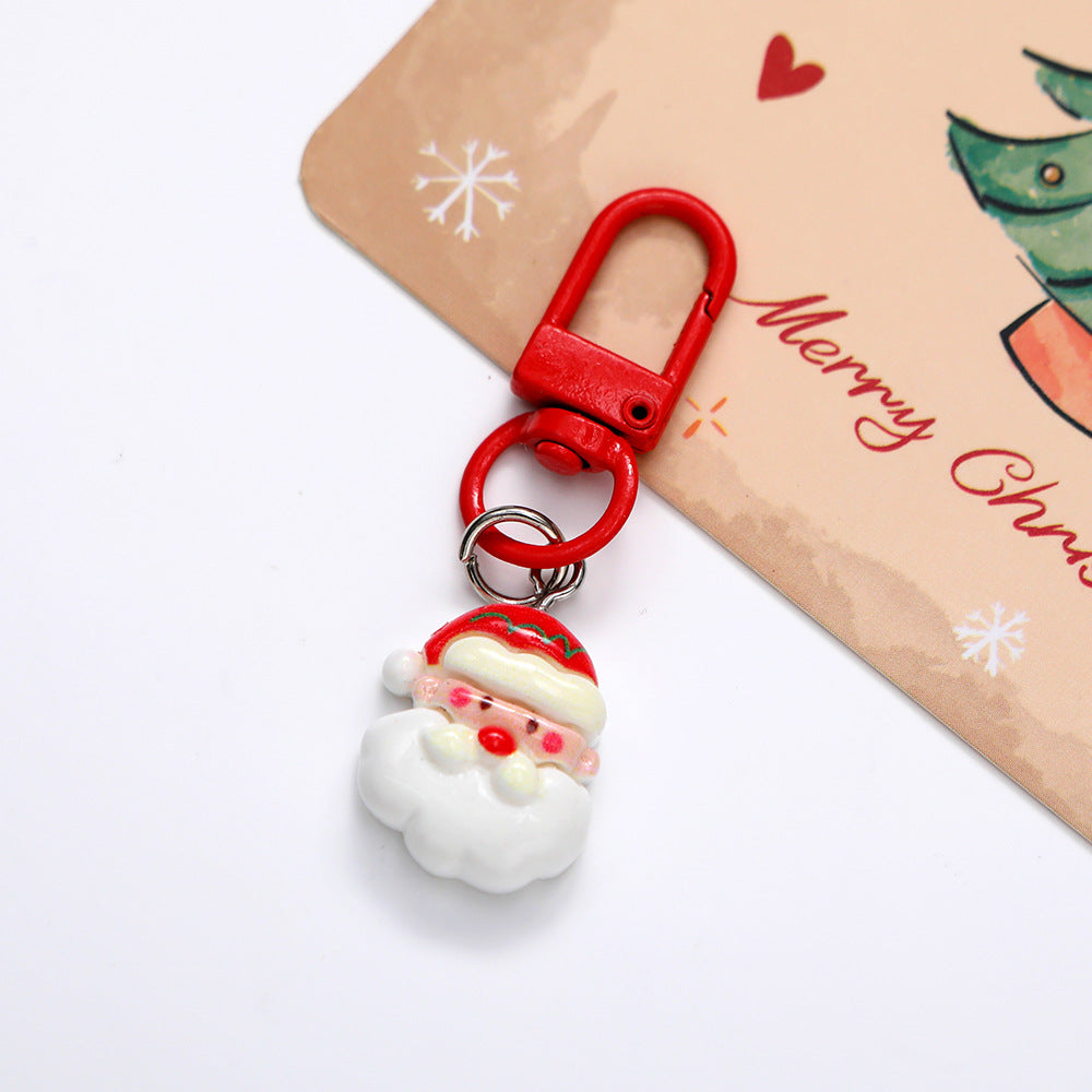 Christmas-themed Cartoon Keychain Pendant