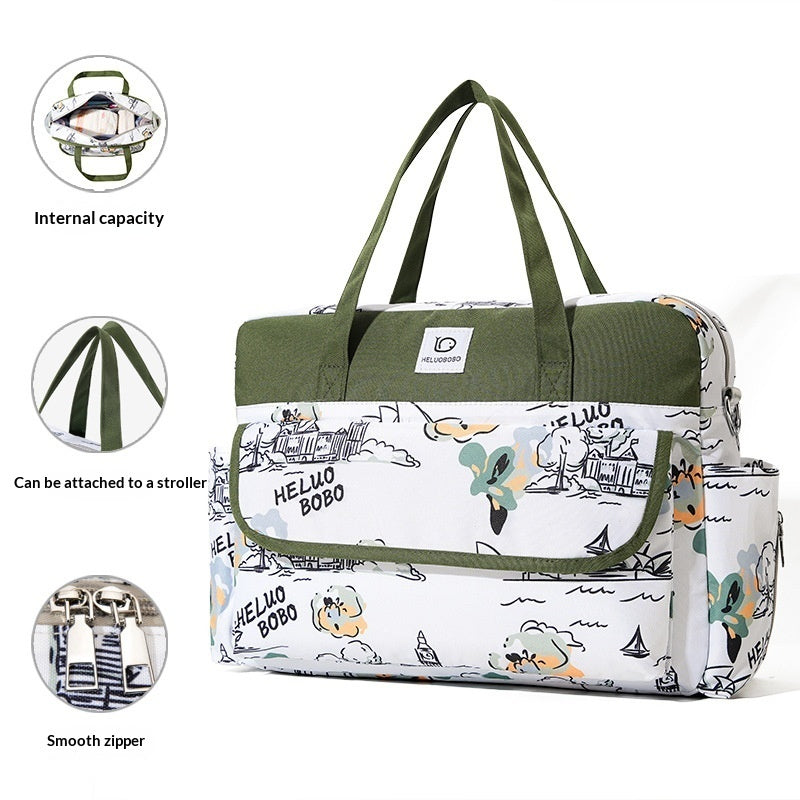 Fashionable Large-Capacity Handheld Mommy Bag