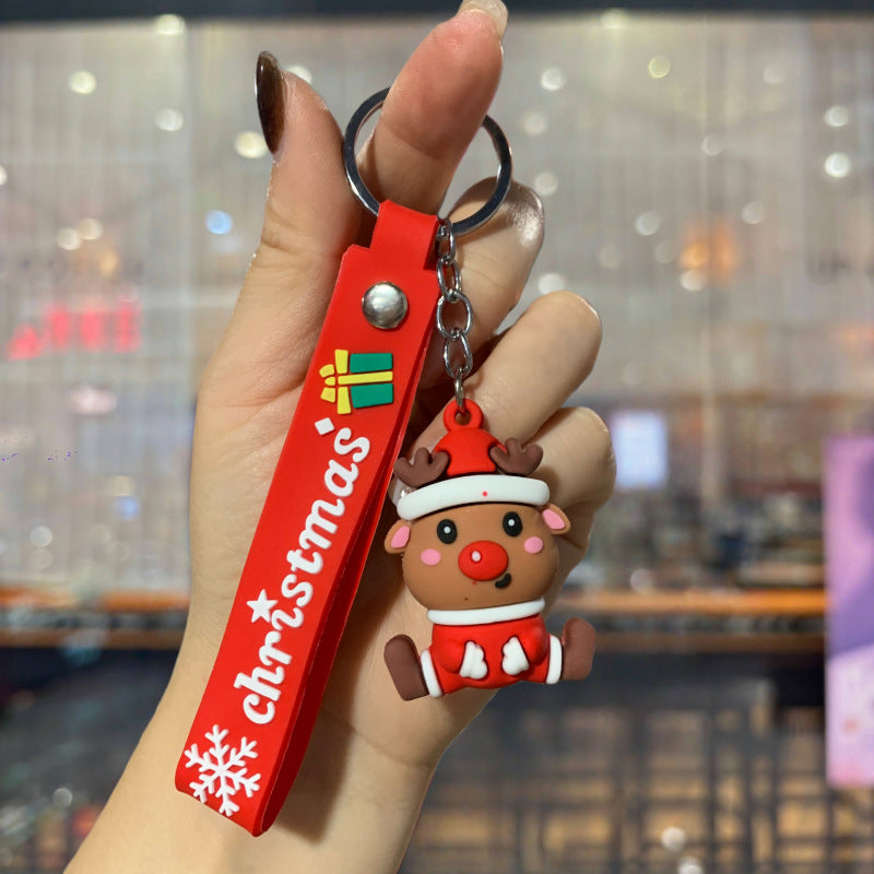 Christmas Cartoon Keychain Bag Charm