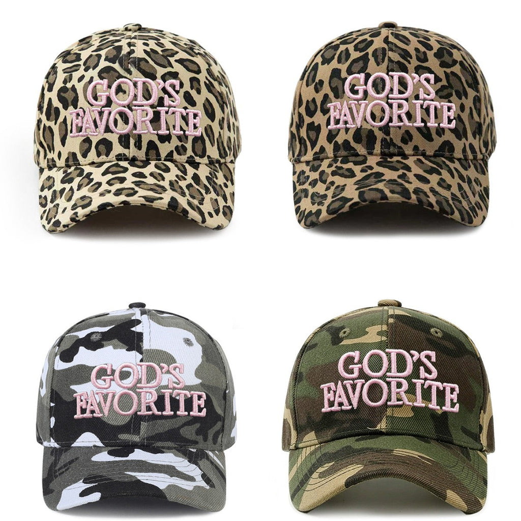 Outdoor Embroidered Leopard-print Baseball Cap