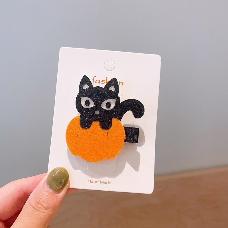 Halloween Children's Hair Accessories Pumpkin Ghost Funny Handmade Hair Clips