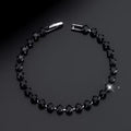 European And American Horseshoe-shaped Gun-black Zircon Bracelet