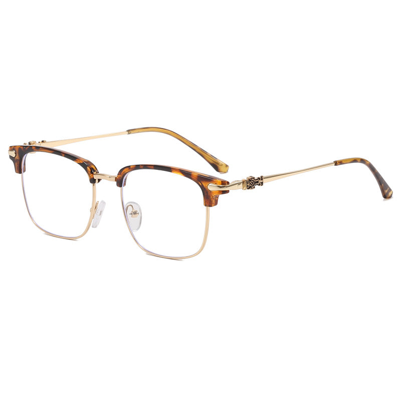 Men's Business Versatile Metal Frame Flat Lens