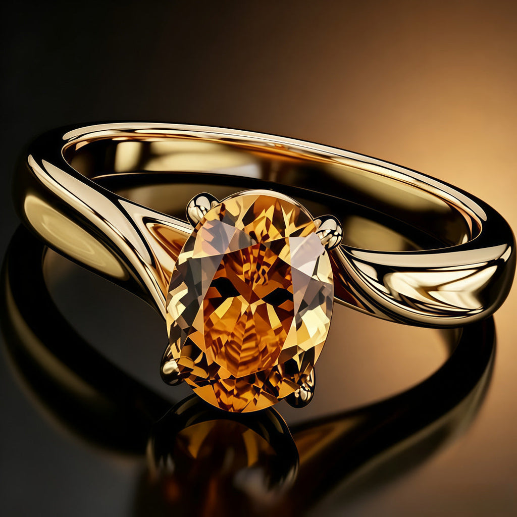 Yanbai Cross-border Temu Hot-selling Light Luxury Minimalist Style Copper Inlaid Zircon Smooth Irregular Geometric Exquisite Women's Ring