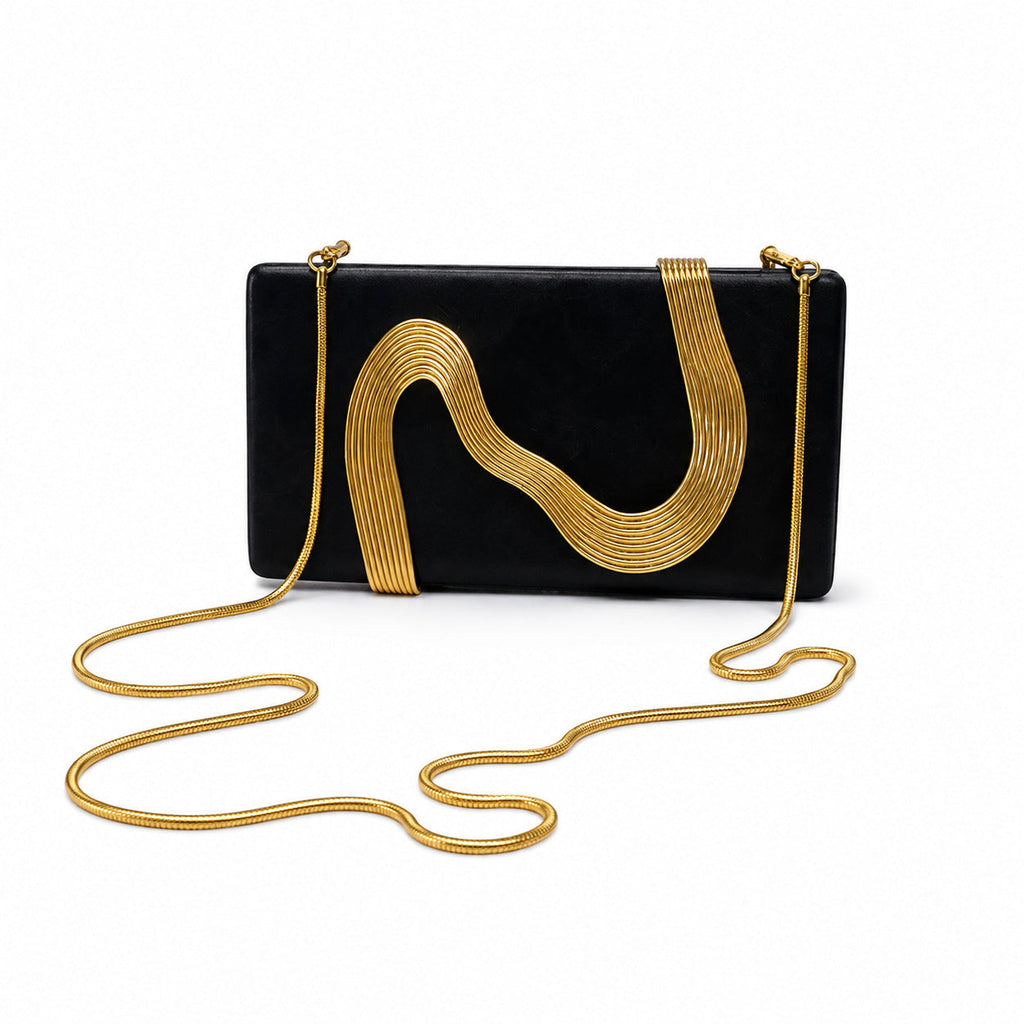 European And American Fashion Metal Chain Evening Bag For Women, Single Shoulder Crossbody Bag, Simple And Luxurious Clutch Bag, New Model