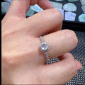 New Trendy Translucent Ice Chalcedony Style Elegant Resizable Open Ring For Women