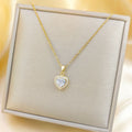 Light Luxury Titanium Steel Love Heart Necklace For Women, Non-Fading Clavicle Chain, Fashionable Zircon Pendant