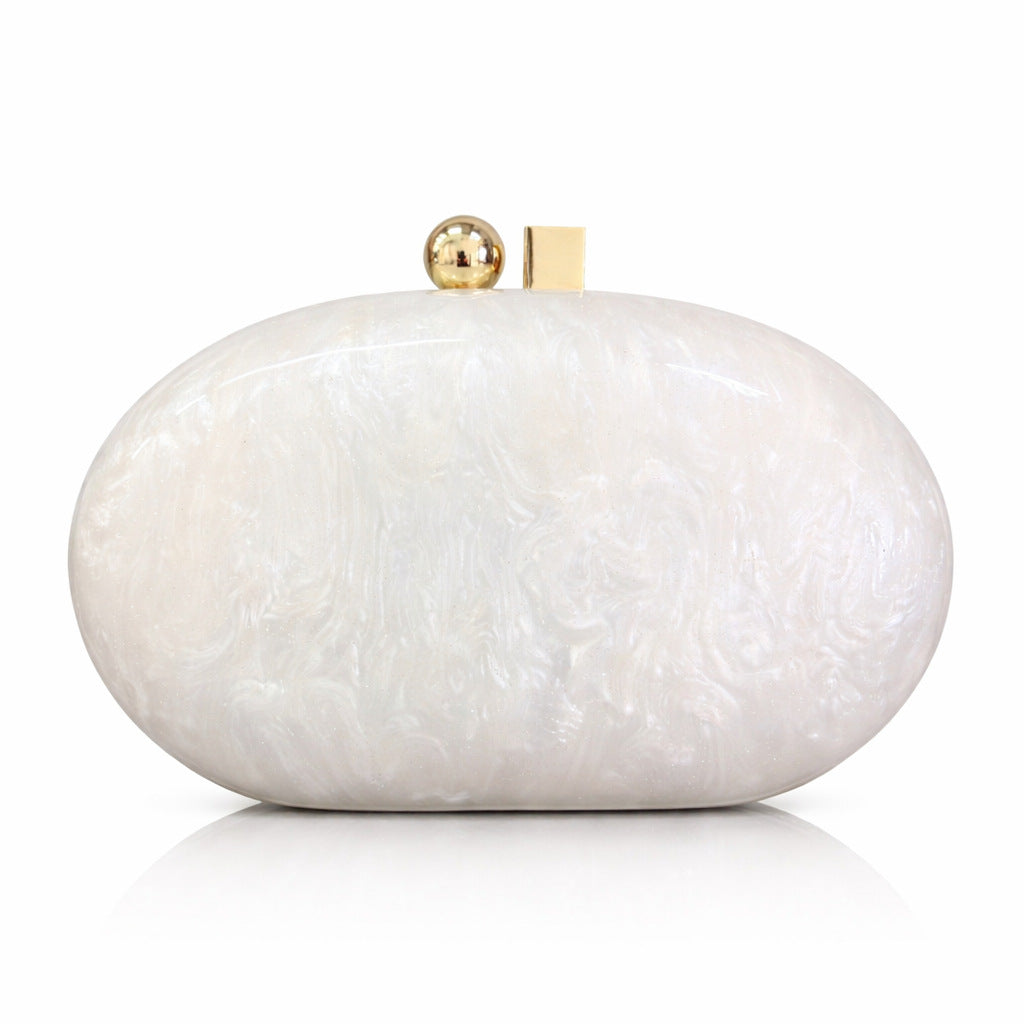 Cross-Border New Women's Bag Acrylic Evening Bag Single Shoulder Crossbody Party Light Luxury Chain Shell Clutch Evening Bag