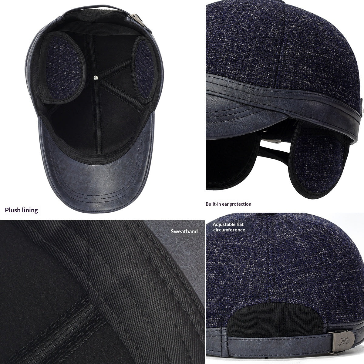 Men's Winter Baseball Cap With Earflaps For Warmth