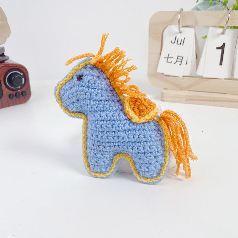 Knitted Yarn Santa Claus Keychain Backpack