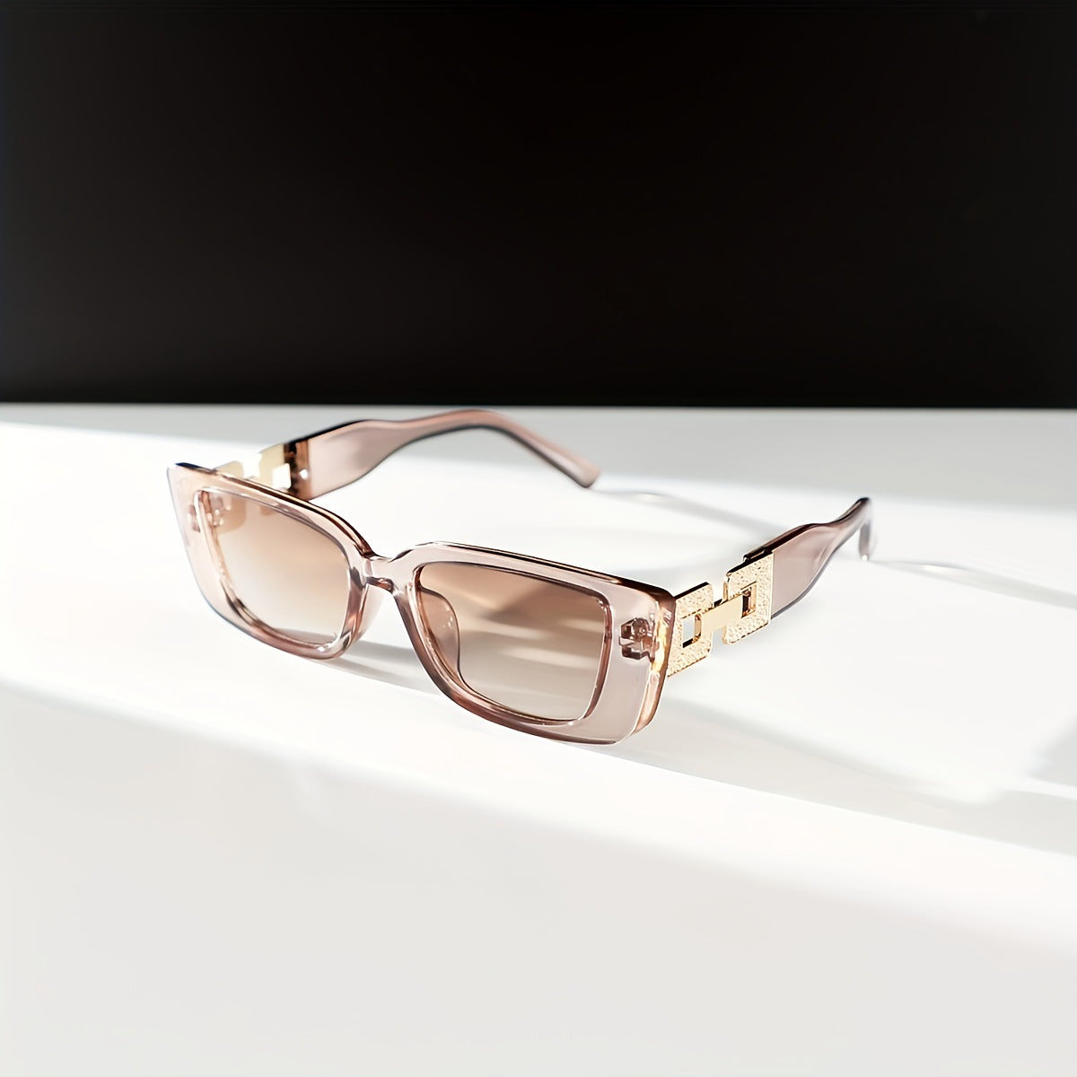 Cat-eye Narrow-frame Chain-leg Sunglasses