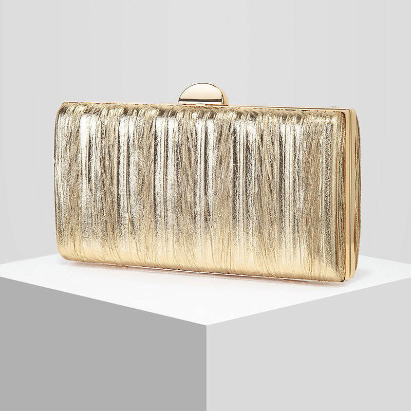New Womens Pleated Evening Clutch Bag