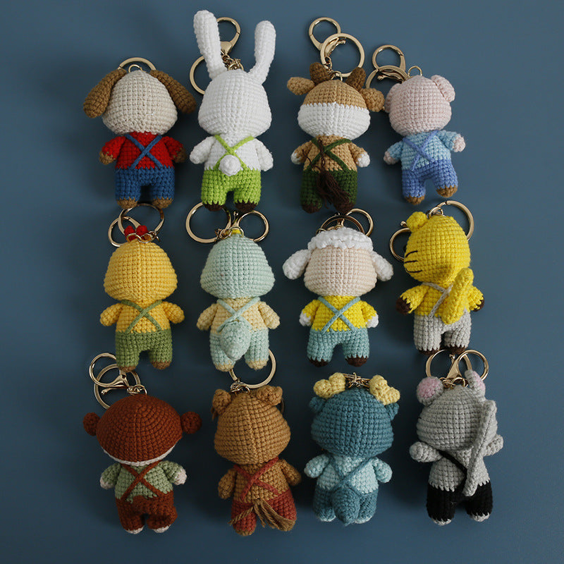 Twelve Zodiac Animal Doll Pendants For Suspenders
