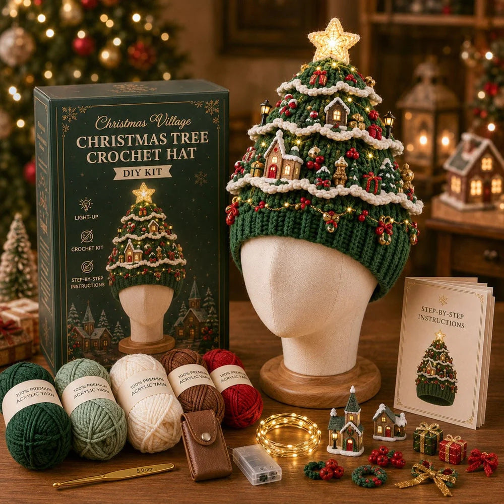 Christmas TreeCrochet Hat DIY Kit