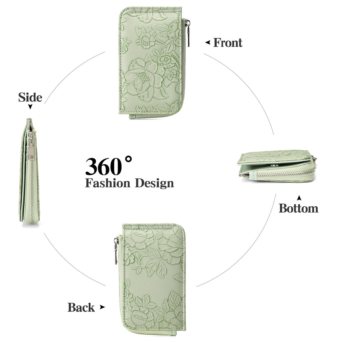 Zippered Large-Capacity Womens Coin Purse