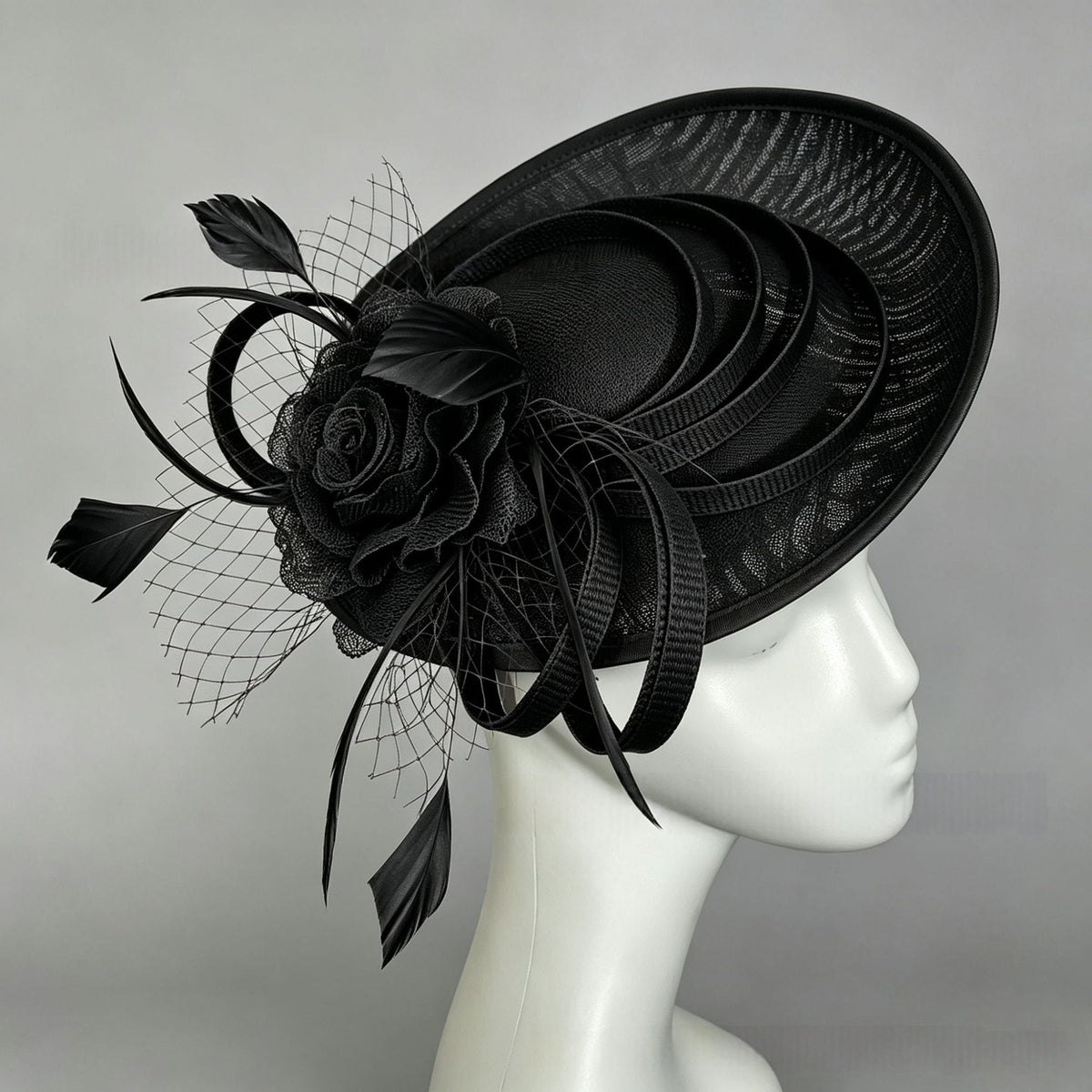Retro Elegant Feather Headdress Hat
