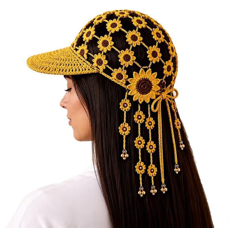 Women's Sunflower Cutout Baseball Cap