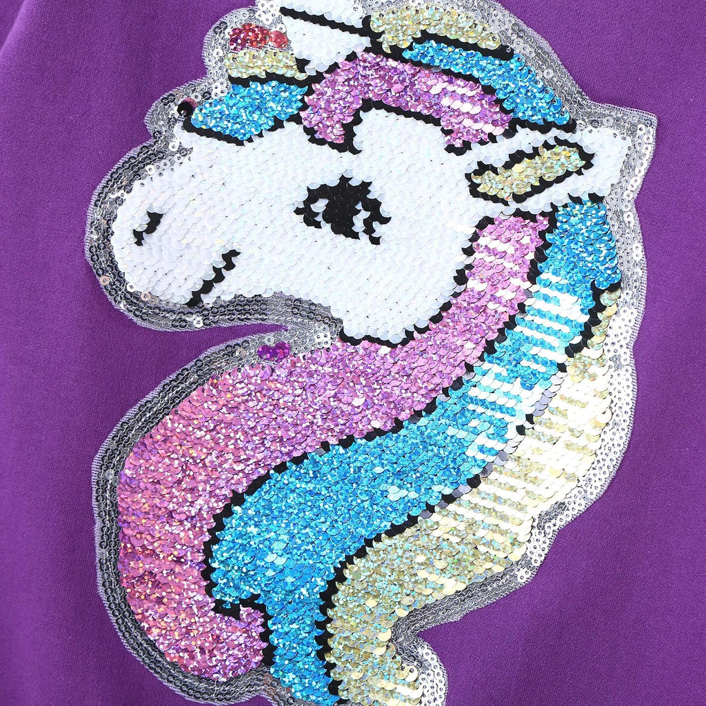 Unicorn Flip – Girls' Sequin Hoodie