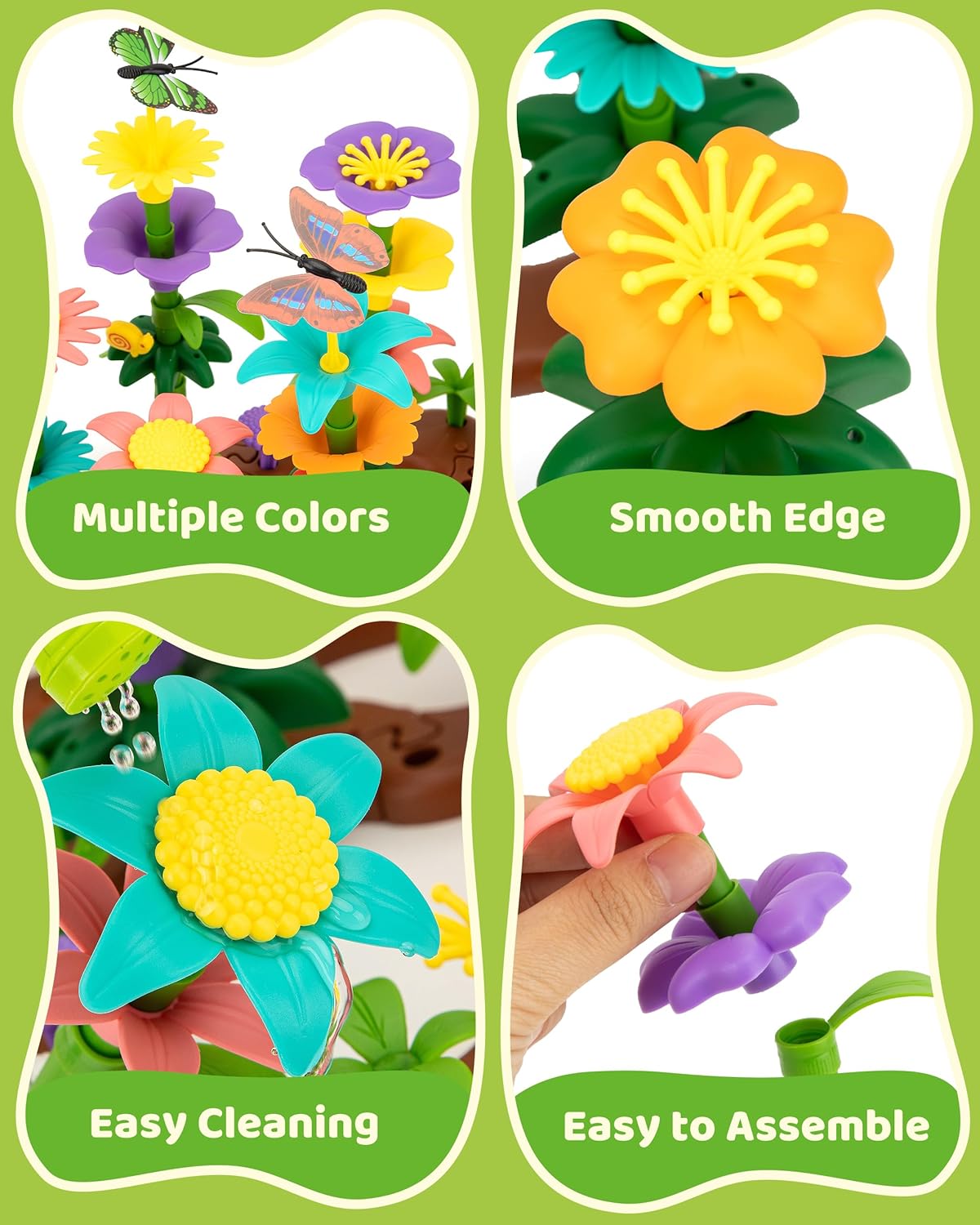 Bloom & Build Flower Garden STEM Adventure 183 Piece Creative Building Set for Kids Ages 3 to 8