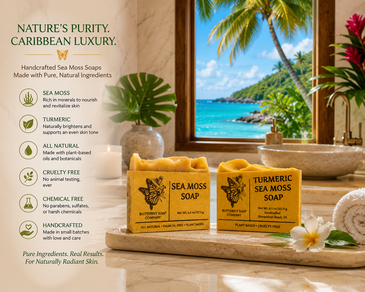 Organic Sea Moss Soap – Handcrafted Pure and Natural Bar Soap for Face & Body