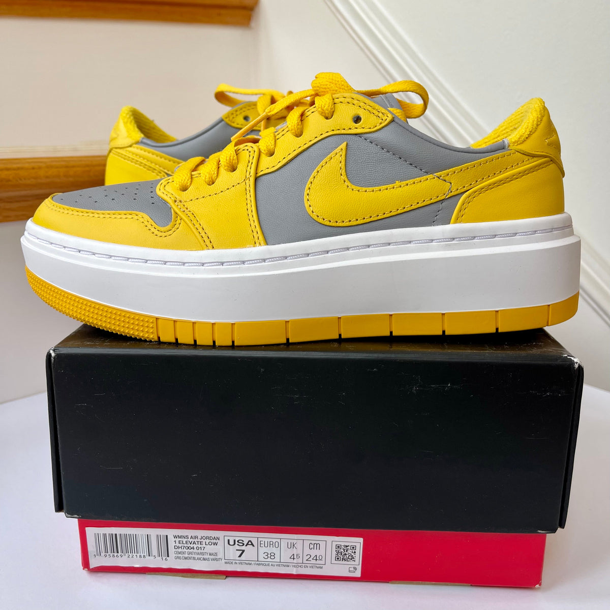 Sky-High Bounce Nike Air Jordan Low Elevate Platform Sneakers