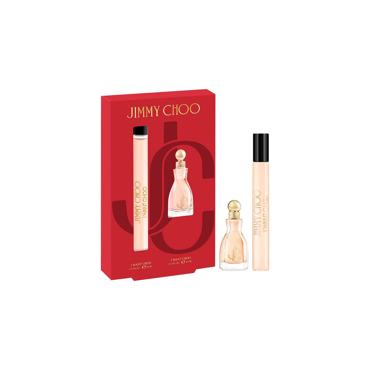 Jimmy Choo I Want Choo Eau de Parfum — 4.5 ml · Two-piece set: 4.5 ml miniature and 0.33 oz Eau de Parfum spray