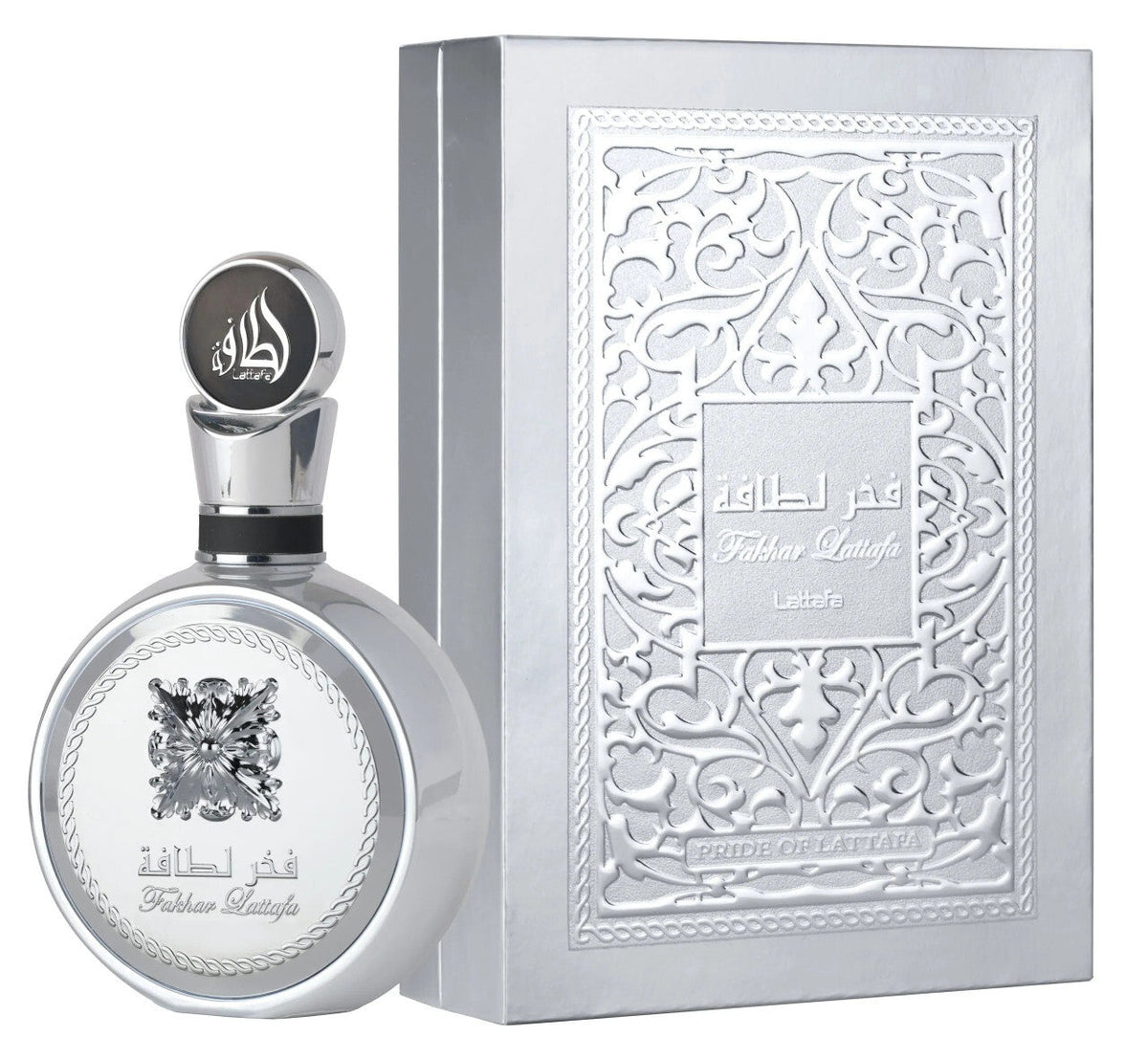 Lattafa Fakhar Platin Eau de Parfum — 3.4 oz