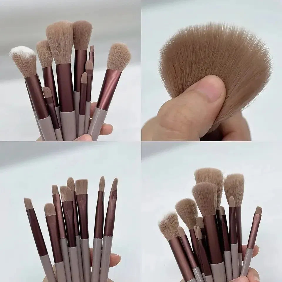 Color: Yellow, Ships From: CHINA - 13 PCS Makeup Brushes Set Eye Shadow Foundation Women Cosmetic Brush Eyeshadow Blush Beauty Soft Make Up Tools Bag