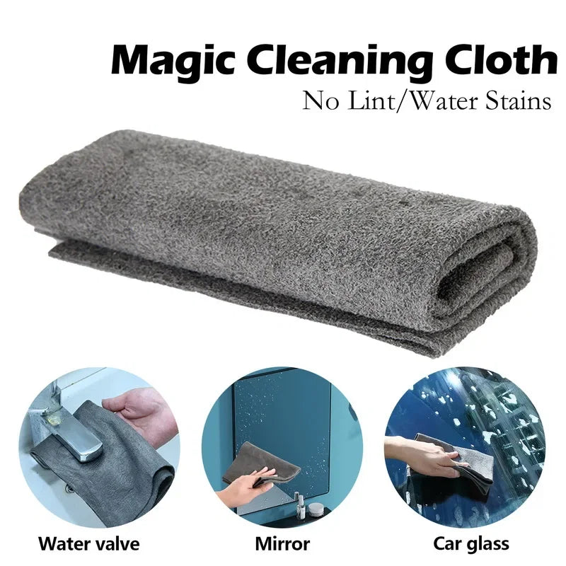 Color: Orange, Specification: 15pcs, Ships From: CHINA - New Thickened Magic Cleaning Cloth Microfiber Glass Clean Towel Reusable Washable Lint-free Cleaning Rags for Kitchen Glass Car