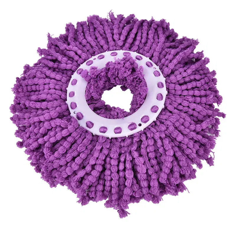 Color: Blue - 360 Magic Rotating Automatic Microfiber Mop Head Replacement Mop Wash Floors Cloth Cleaning Broom Head Mop
