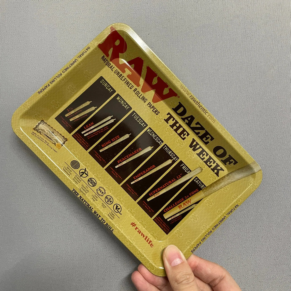 Color: GRAY - RAW Classic Rolling Tray Multi Designs Available