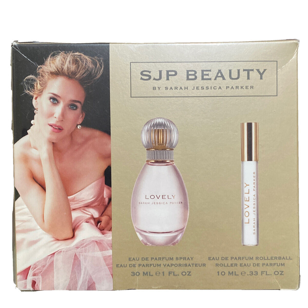 Sarah Jessica Parker Lovely Eau de Parfum — 1 oz · Two-piece set: 1 oz Eau de Parfum and 0.33 oz rollerball