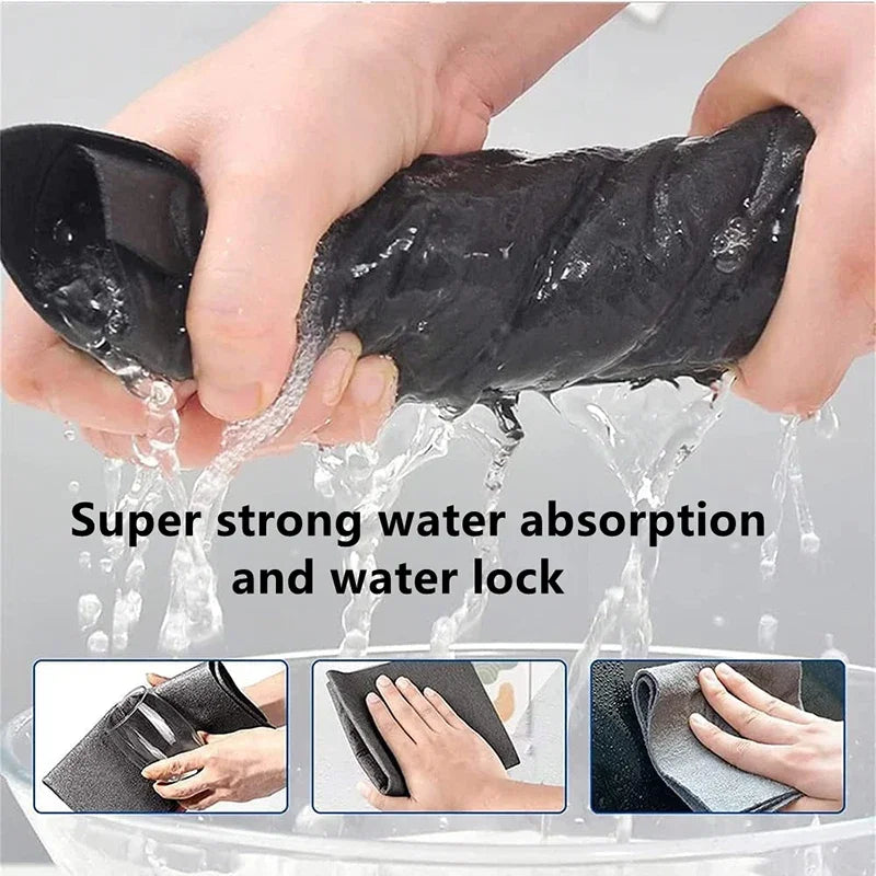 Color: Pink, Specification: 10pcs, Ships From: CHINA - New Thickened Magic Cleaning Cloth Microfiber Glass Clean Towel Reusable Washable Lint-free Cleaning Rags for Kitchen Glass Car