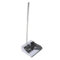 Color: Red - Dustpan Long Pan Metal Cleaning Handle Pans Upright Handled Kitchen Outdoor Outdoor Broom Dust Duty Heavy Stainless Steel