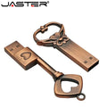 Capacity: 64GB, Color: Green - JASTER Copper Love Heart Shaped Key Usb Flash Drive Pendrive Pen Drive 32GB 64GB Metal Keys Memory Stick Creative Wedding Gift