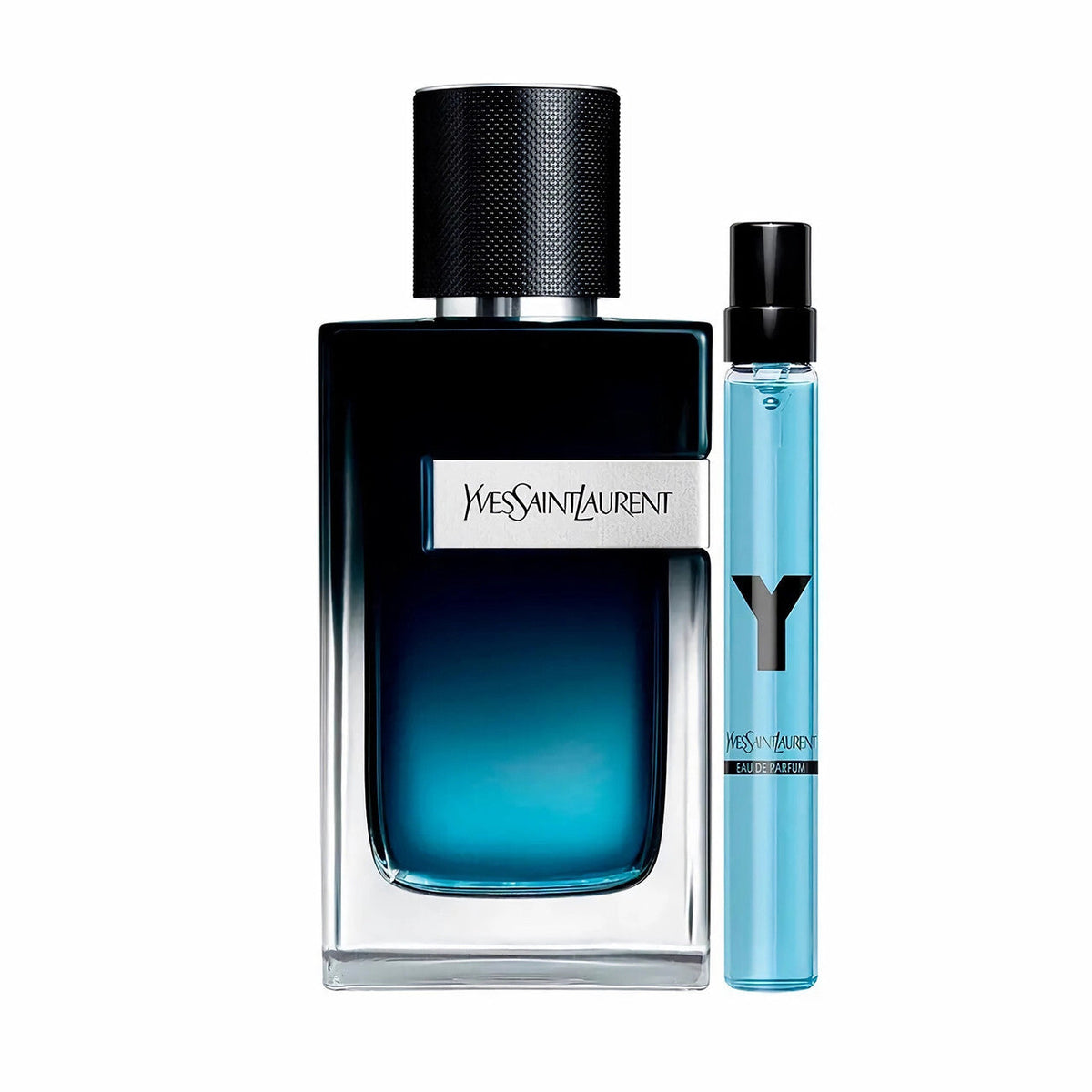 Yves Saint Laurent Y Eau de Parfum — 3.3 oz · Two-piece set: 3.3 oz Eau de Parfum and 0.33 oz travel spray
