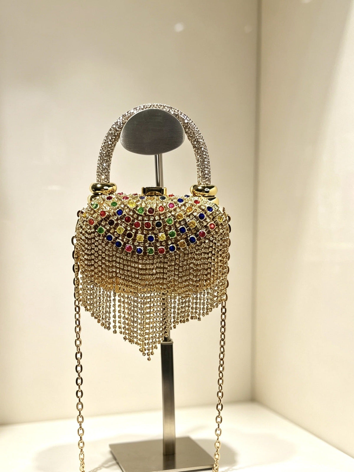 Evening Clutch Shoulder And Crossbody Bag Handbag Fully Diamond-encrusted Womens