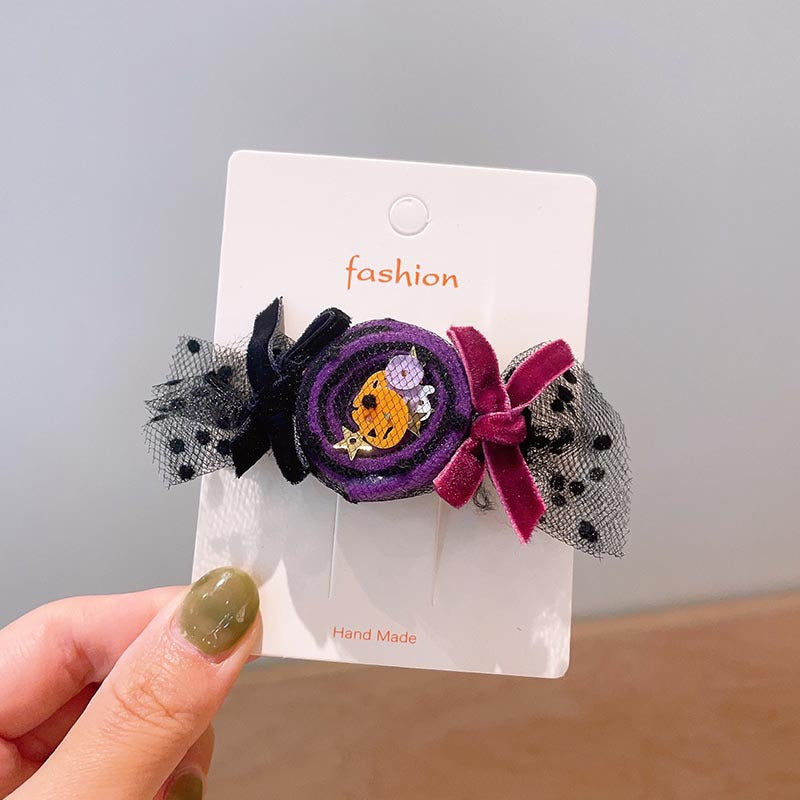 Halloween Children's Hair Accessories Pumpkin Ghost Funny Handmade Hair Clips