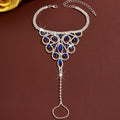 Light Luxury And High-End Feel, Eco-Friendly Rhinestone Flower Anklet, Fashionable And Sweet Holiday Style Foot Ring, Integrated Foot Chain And Ankle Bracelet